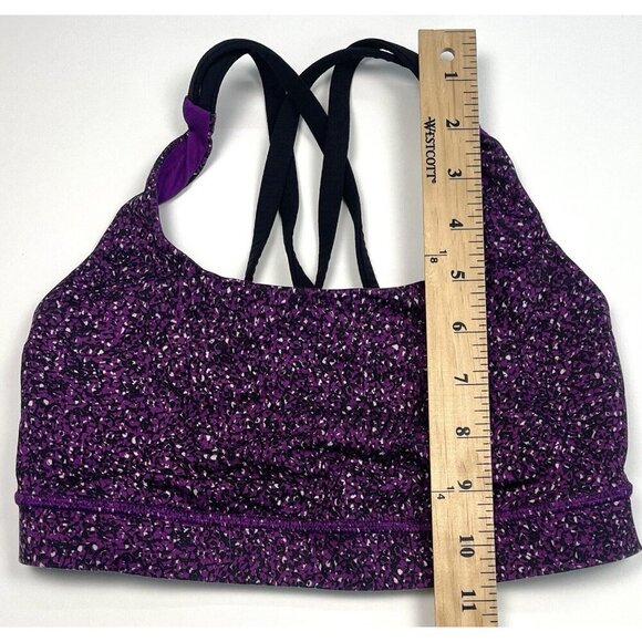 LULULEMON Womens SIZE 2 Energy Bra Flashback Static Purple *No Pads/Size Dot* - Picture 5 of 5